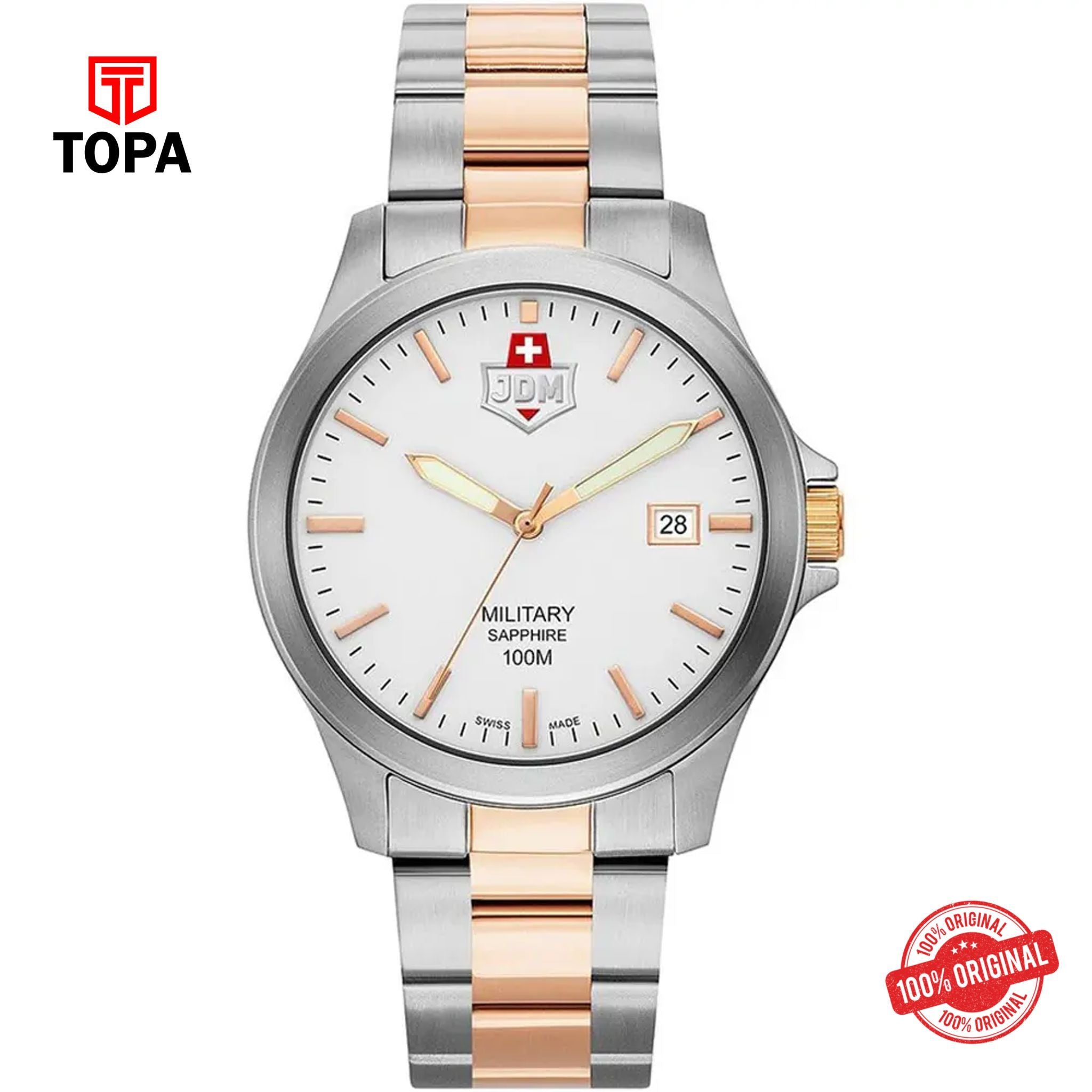 Topa JDM-Military-JDM-WG005-04-ALPHA-II-Metal-Band-Men-Watch - Product Image 1