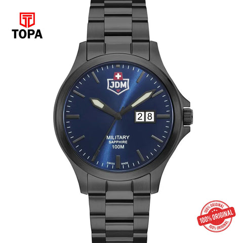Topa JDM-Military-JDM-WG014-04-Alpha-Big-Date-Metal-Band-Men-Watc - Product Image 1