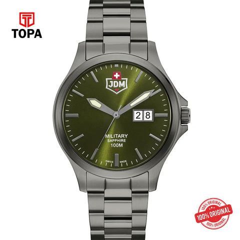 Topa JDM-Military-JDM-WG014-05-Alpha-Big-Date-Metal-Band-Men-Watc - Product Image 1