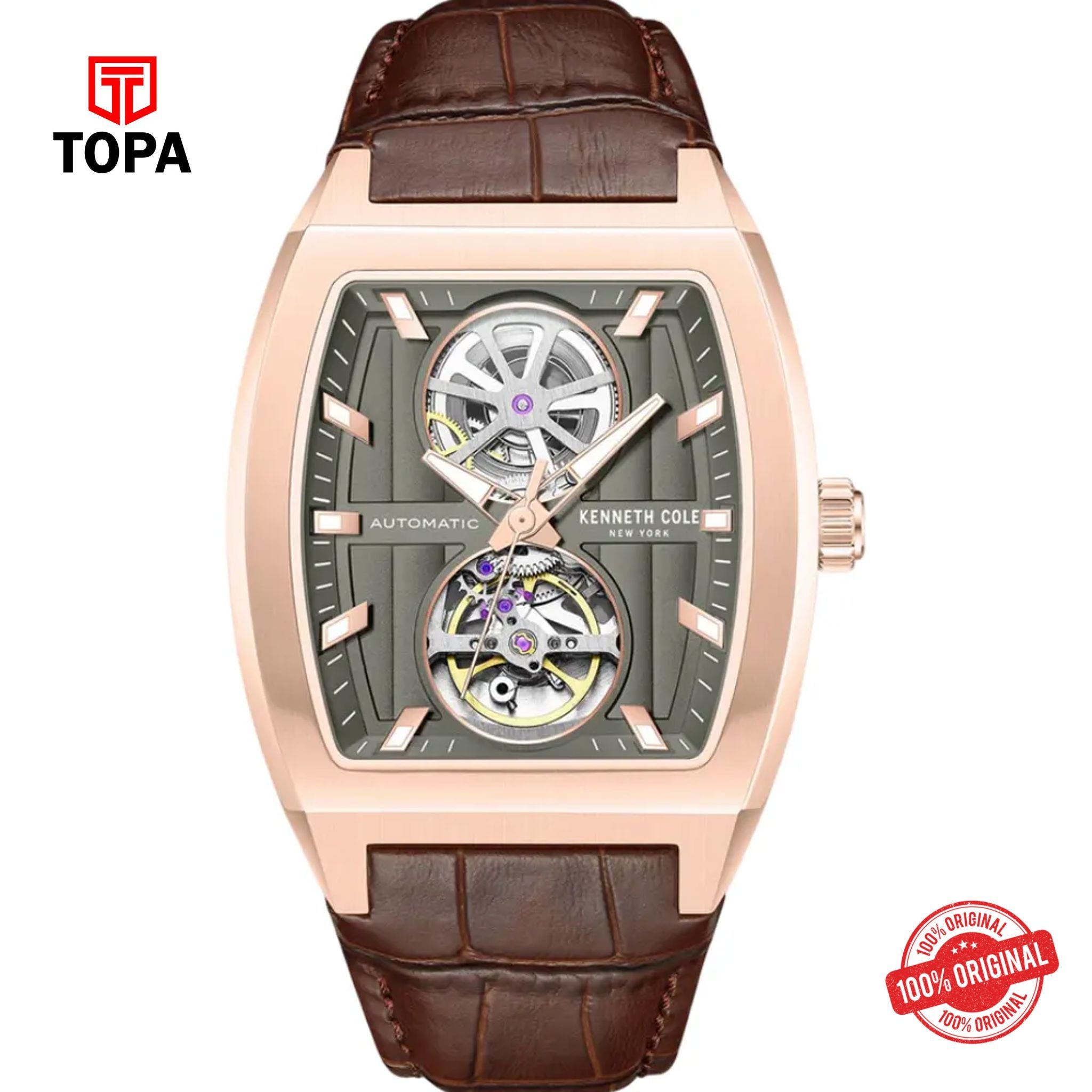 Topa Kenneth-Cole-KCWGX0058803-Leather-Band-Men-Watch - Product Image 1