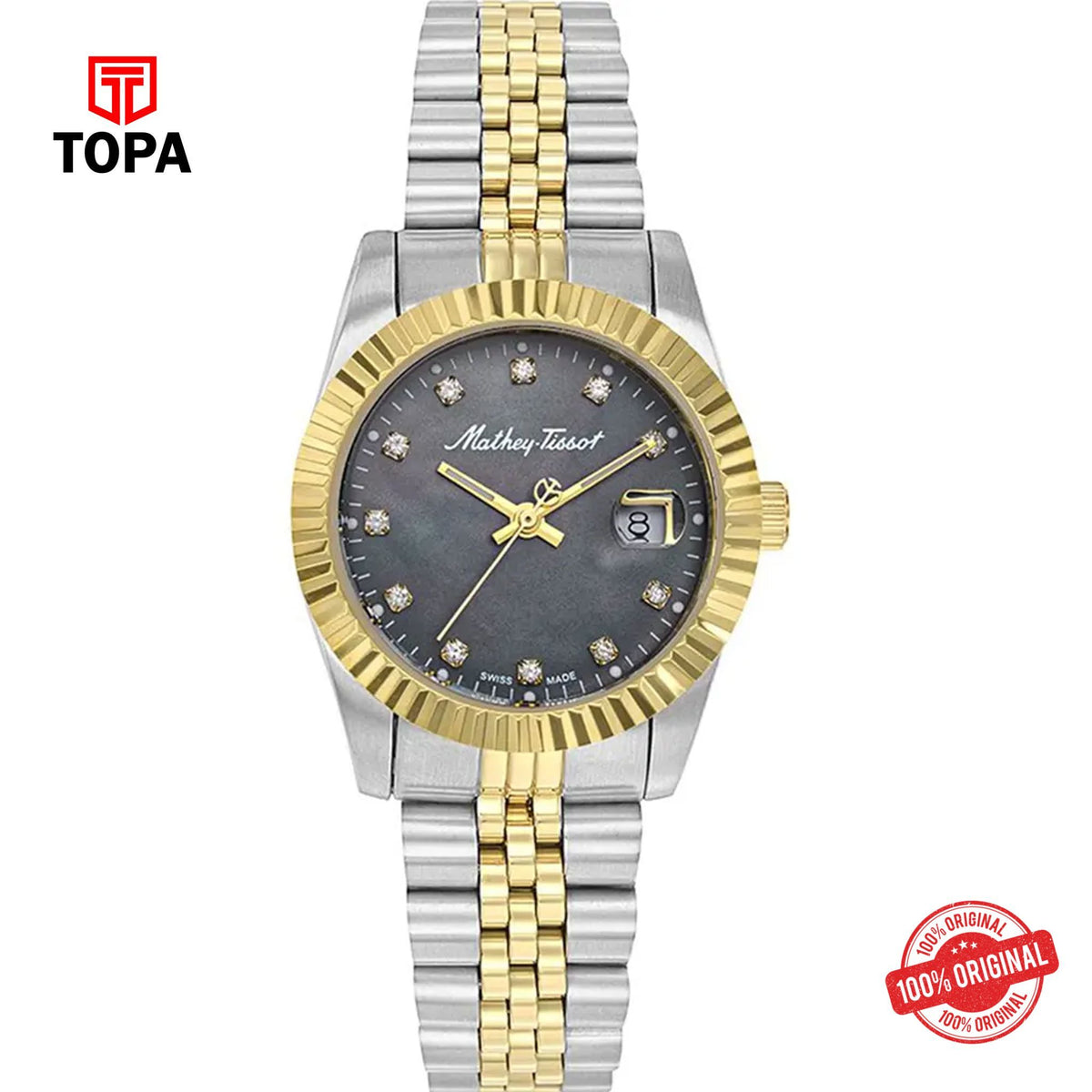 Topa Mathey-Tissot-D910BN-Metal-Band-Women-Watch - Product Image 1