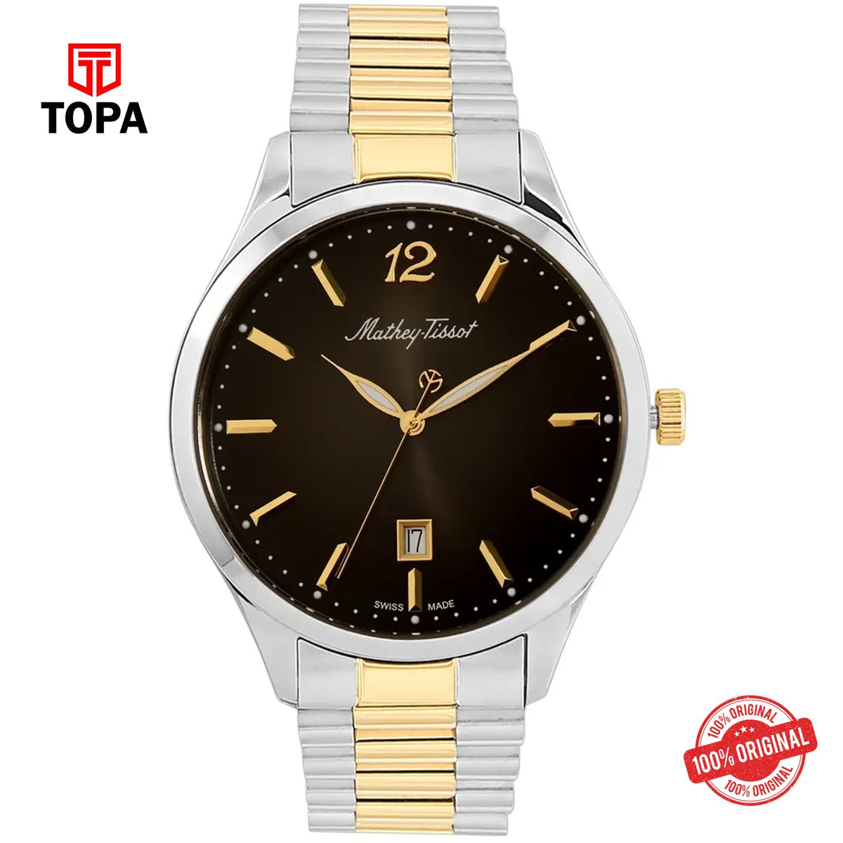 Topa Mathey-Tissot-H411MBN-Metal-Band-Men-Watch - Product Image 1