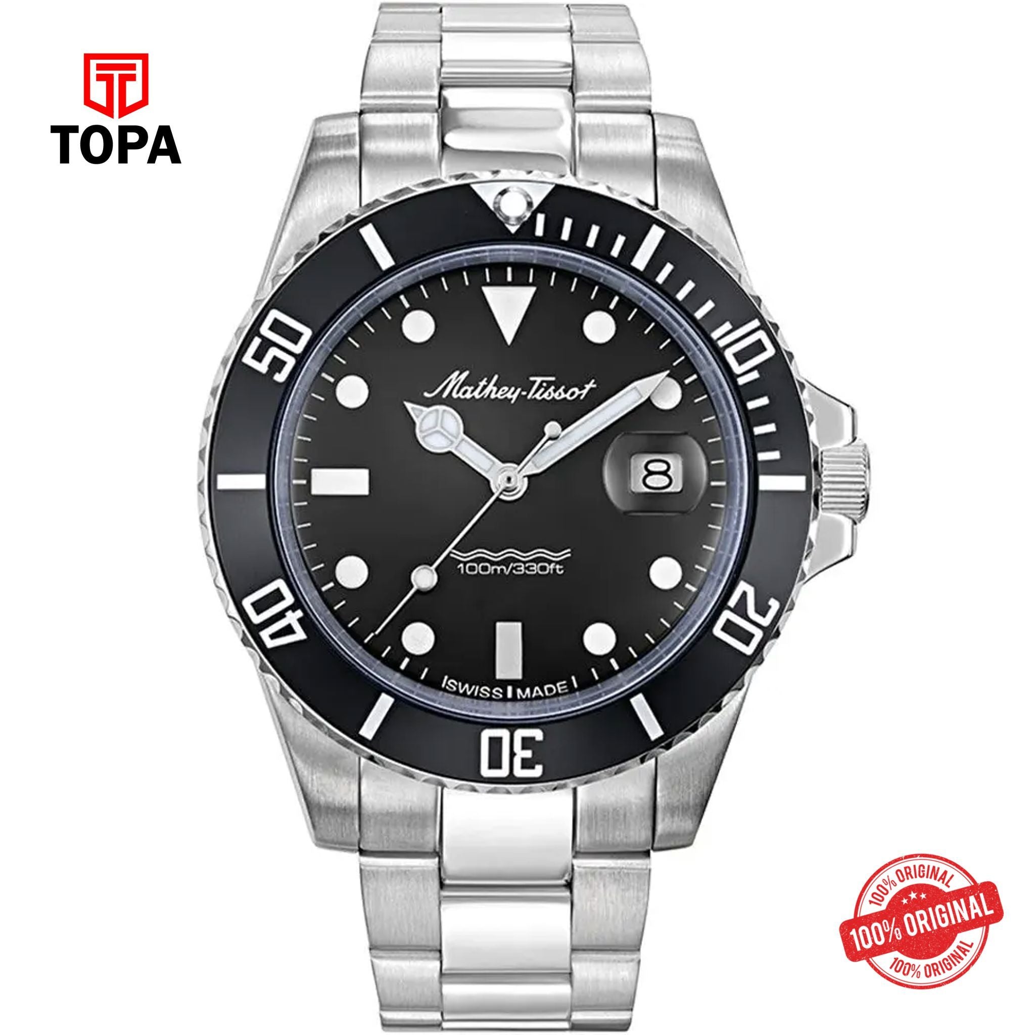 Topa Mathey-Tissot-H901AN-Vintage-Metal-Band-Men-Watch - Product Image 1