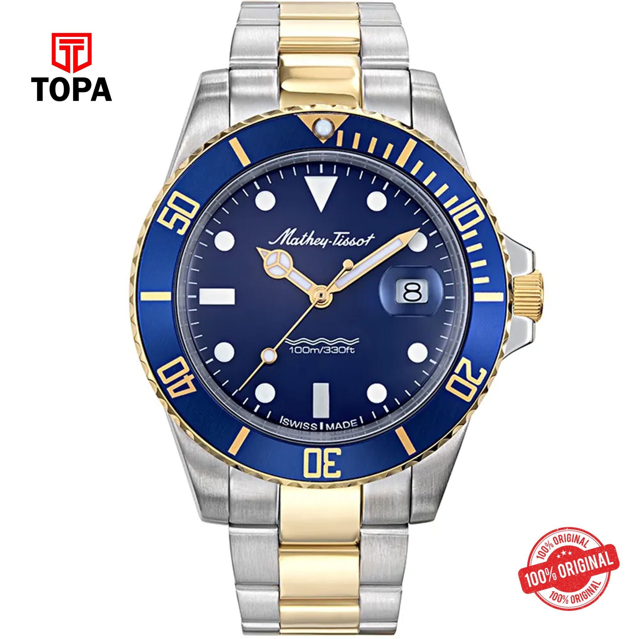 Topa Mathey-Tissot-H901BBU-Metal-Band-Men-Watch - Product Image 1