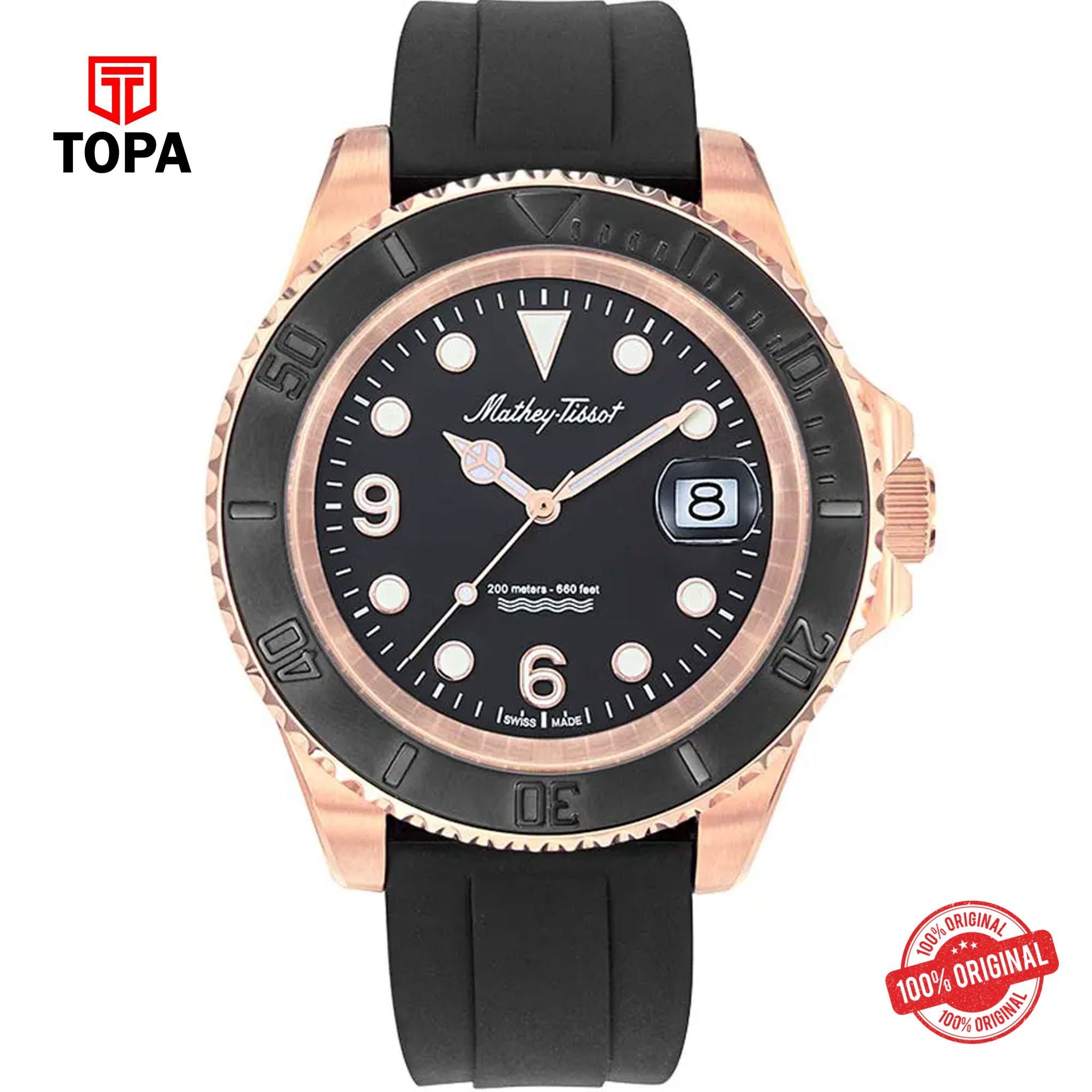 Topa Mathey-Tissot-H909PN-Rubber-Band-Men-Watch - Product Image 1