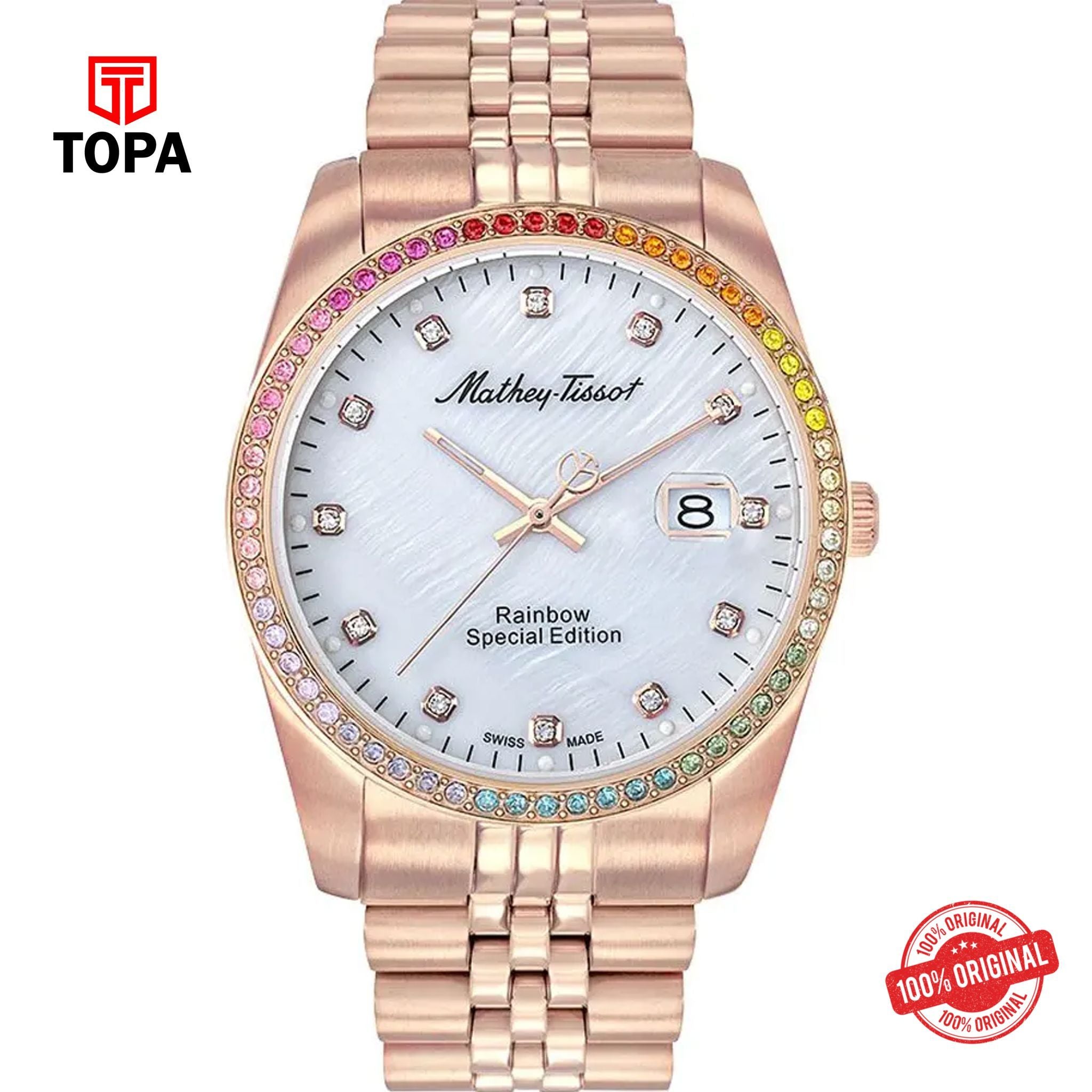 Topa Mathey-Tissot-Rainbow-H809PQI-Metal-Band-Men-Watch - Product Image 1