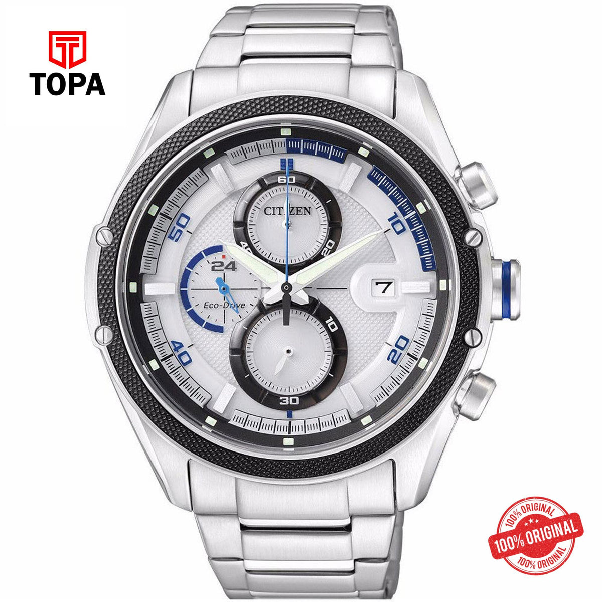 Topa Mens-Citizen-Eco-Drive-Chronograph-Watch-in-Pakistan-CA0120 - Product Image 1