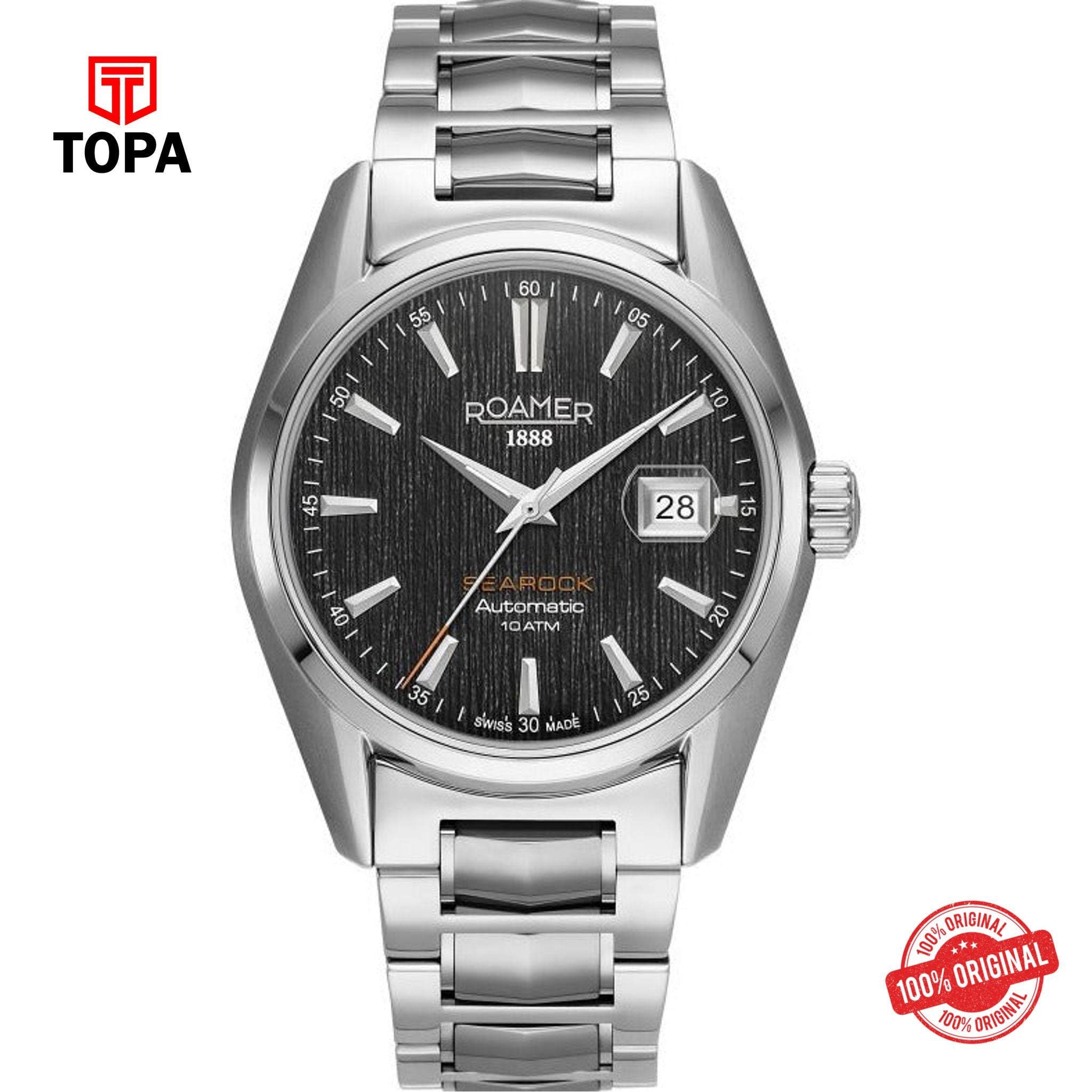 Topa Mens Roamer -  210665 41 55 20 - Searock Black Automatic Watch - Product Image 1