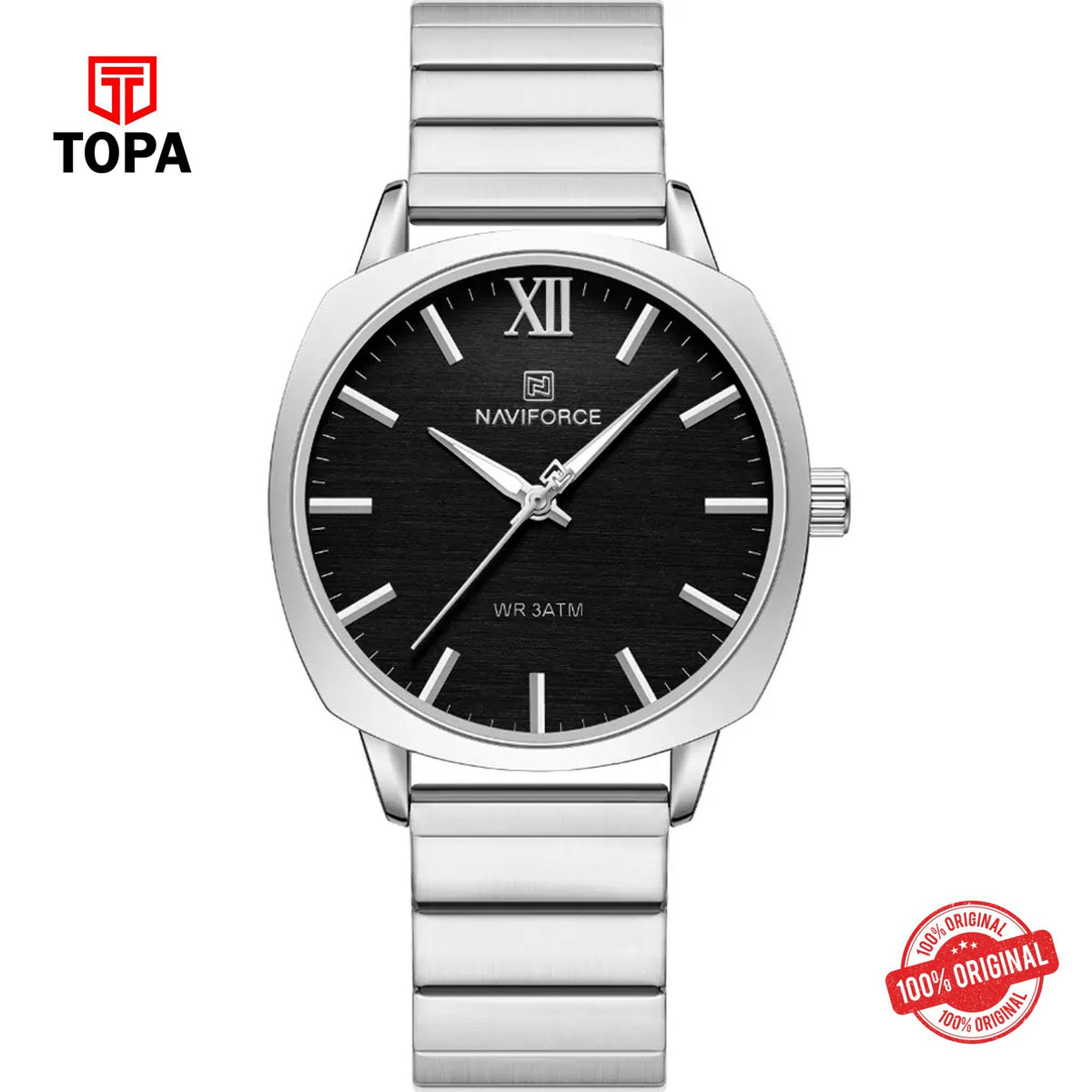 Topa NaviForce-NF5044G-CH-BLK-Metal-Band-Men-Watch - Product Image 1