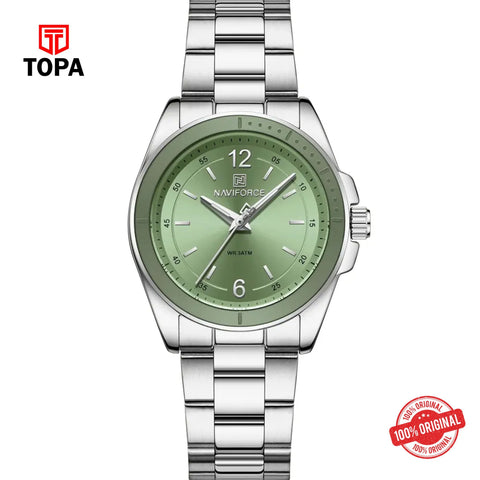 Topa NaviForce-NF5062L-CH-GRN-Metal-Band-Women-Watch - Product Image 1