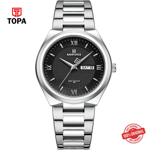 Topa NaviForce-NF8030G-CH-BLK-Metal-Band-Men-Watch - Product Image 1