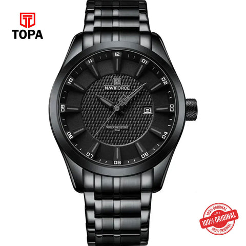 Topa NaviForce-NF8032G-BLK-Metal-Band-Men-Watch - Product Image 1