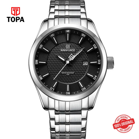 Topa NaviForce-NF8032G-CH-BLK-Metal-Band-Men-Watch - Product Image 1