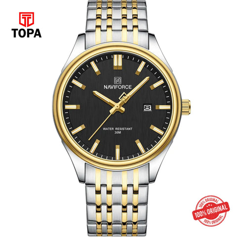 Topa NaviForce-NF8039G-TTGLD-BLK-Metal-Band-Men-Watch - Product Image 1