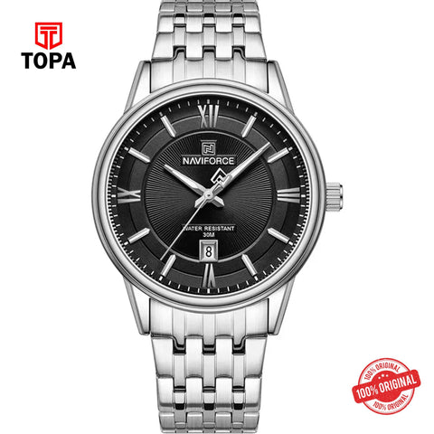 Topa NaviForce-NF8040G-CH-BLK-Metal-Band-Men-Watch - Product Image 1