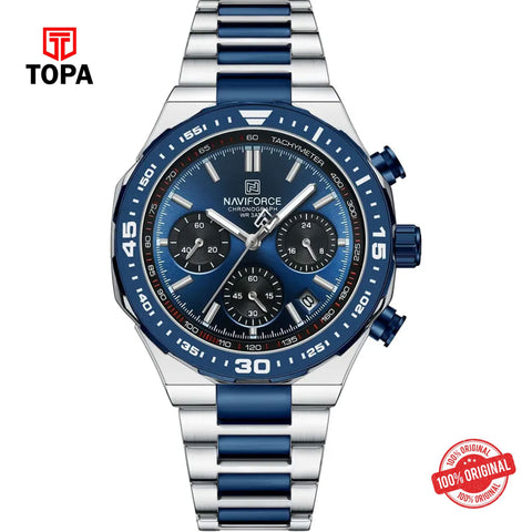 Topa NaviForce-NF8049G-TTBLU-BLU-Metal-Band-Men-Watch - Product Image 1