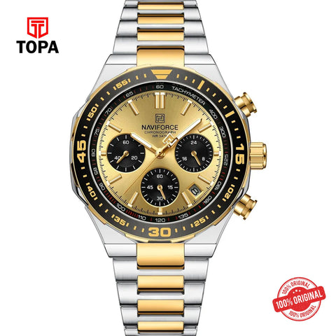 Topa NaviForce-NF8049G-TTGLD-GLD-Metal-Band-Men-Watch - Product Image 1