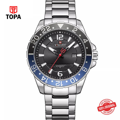 Topa NaviForce-NF9192-CH-BLK-Metal-Band-Men-Watch - Product Image 1