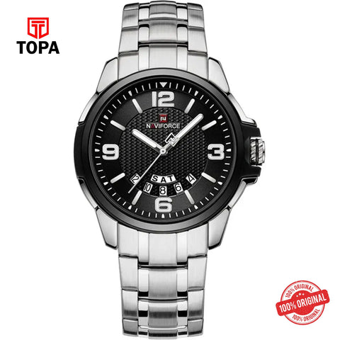 Topa NaviForce-NF9215-CH-BLK-Metal-Band-Men-Watch - Product Image 1