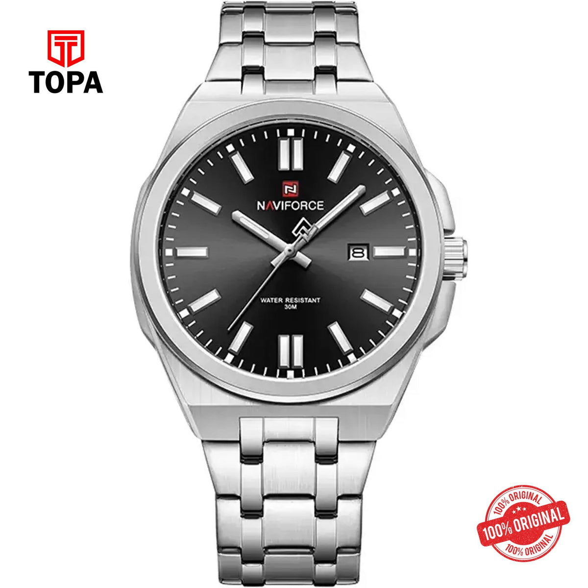 Topa NaviForce-NF9226G-CH-BLK-Metal-Band-Men-Watch - Product Image 1