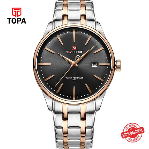 Topa NaviForce-NF9230G-TTRG-BLK-Metal-Band-Men-Watch - Product Image 1