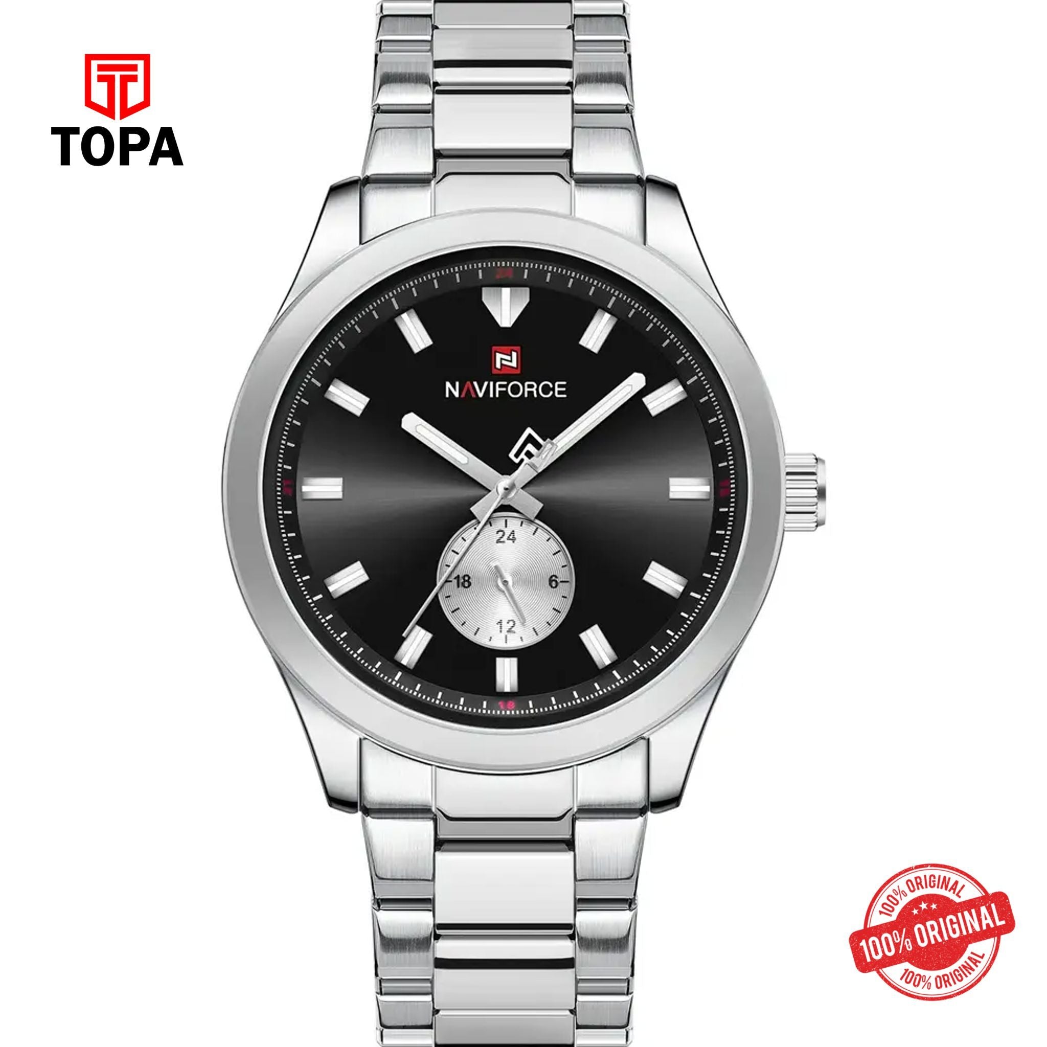 Topa NaviForce-NF9231G-CH-BLK-Metal-Band-Men-Watch - Product Image 1