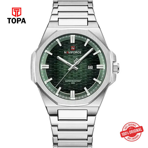 Topa NaviForce-NF9245G-CH-GRN-Metal-Band-Men-Watch - Product Image 1