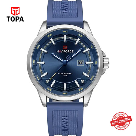 Topa NaviForce-NF9248G-CH-BLU-Rubber-Band-Men-Watch - Product Image 1