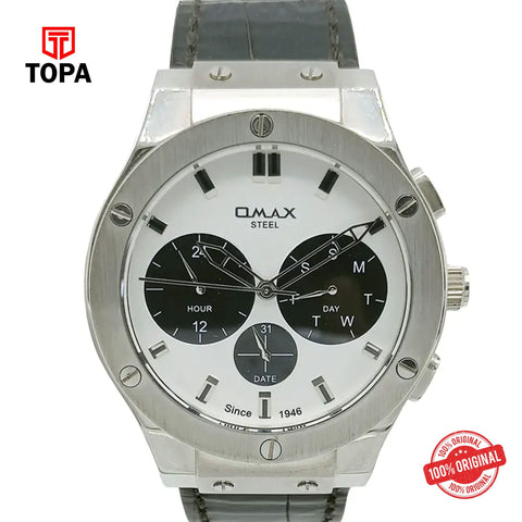 Topa Omax-14SMP62I-Leather-Band-Men-Watch - Product Image 1