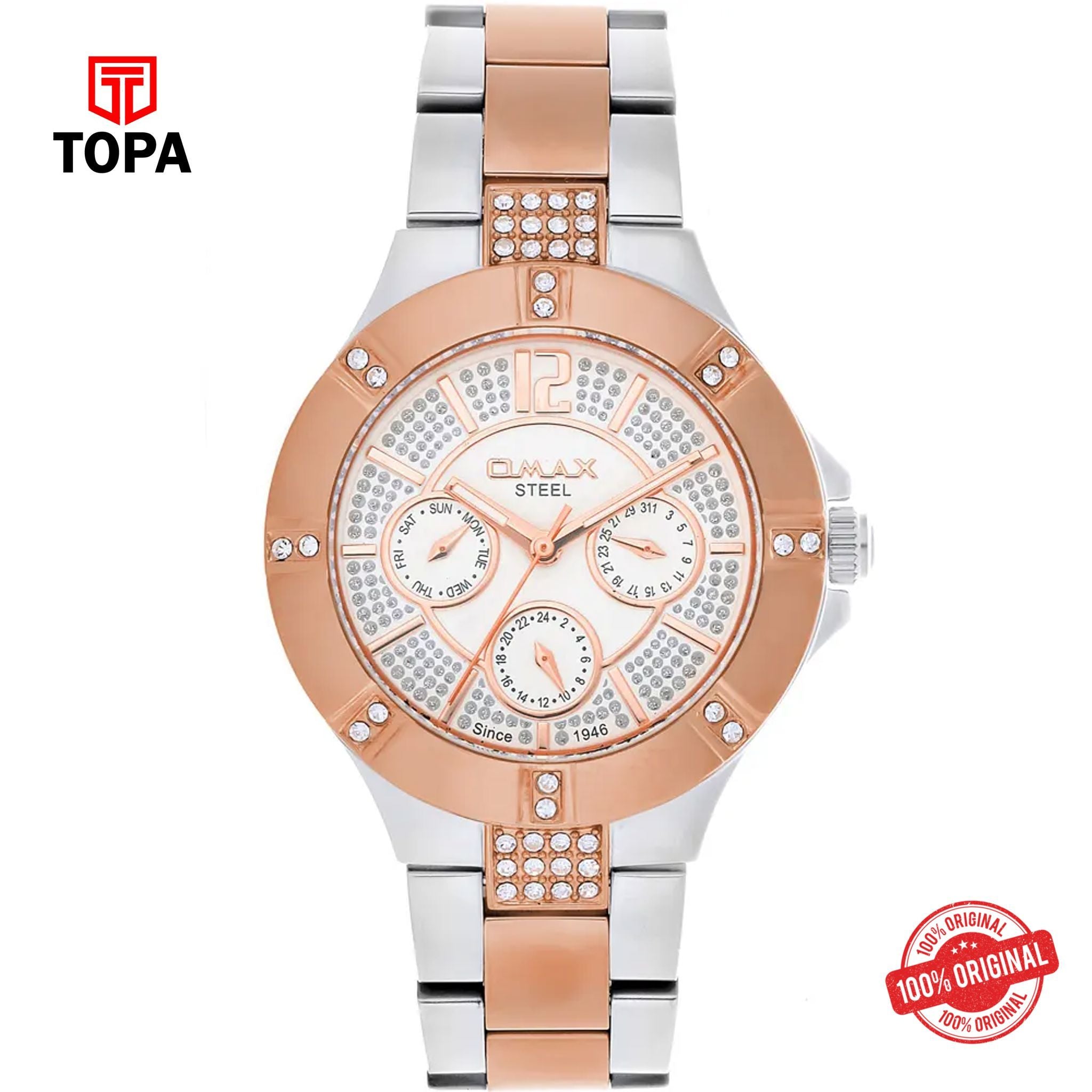 Topa Omax-48SMC36I-Metal-Band-Women-Watch - Product Image 1