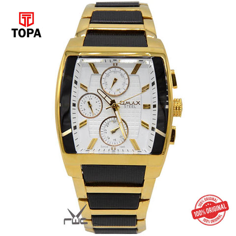 Topa Omax-57SM-Black-golden-Mens-Wrist-Watch - Product Image 1
