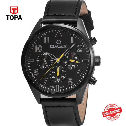 Topa Omax-71SMM22A-Leather-Band-Men-Watch - Product Image 1