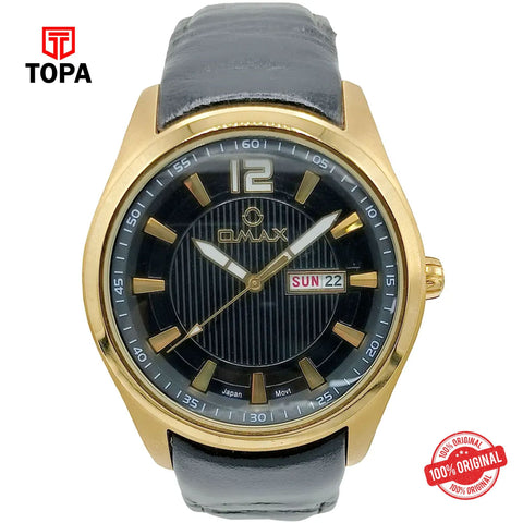Topa Omax-74SMP22I-Leather-Band-Men-Watch - Product Image 1