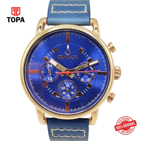 Topa Omax-82SMR44I-Leather-Band-Men-Watch - Product Image 1