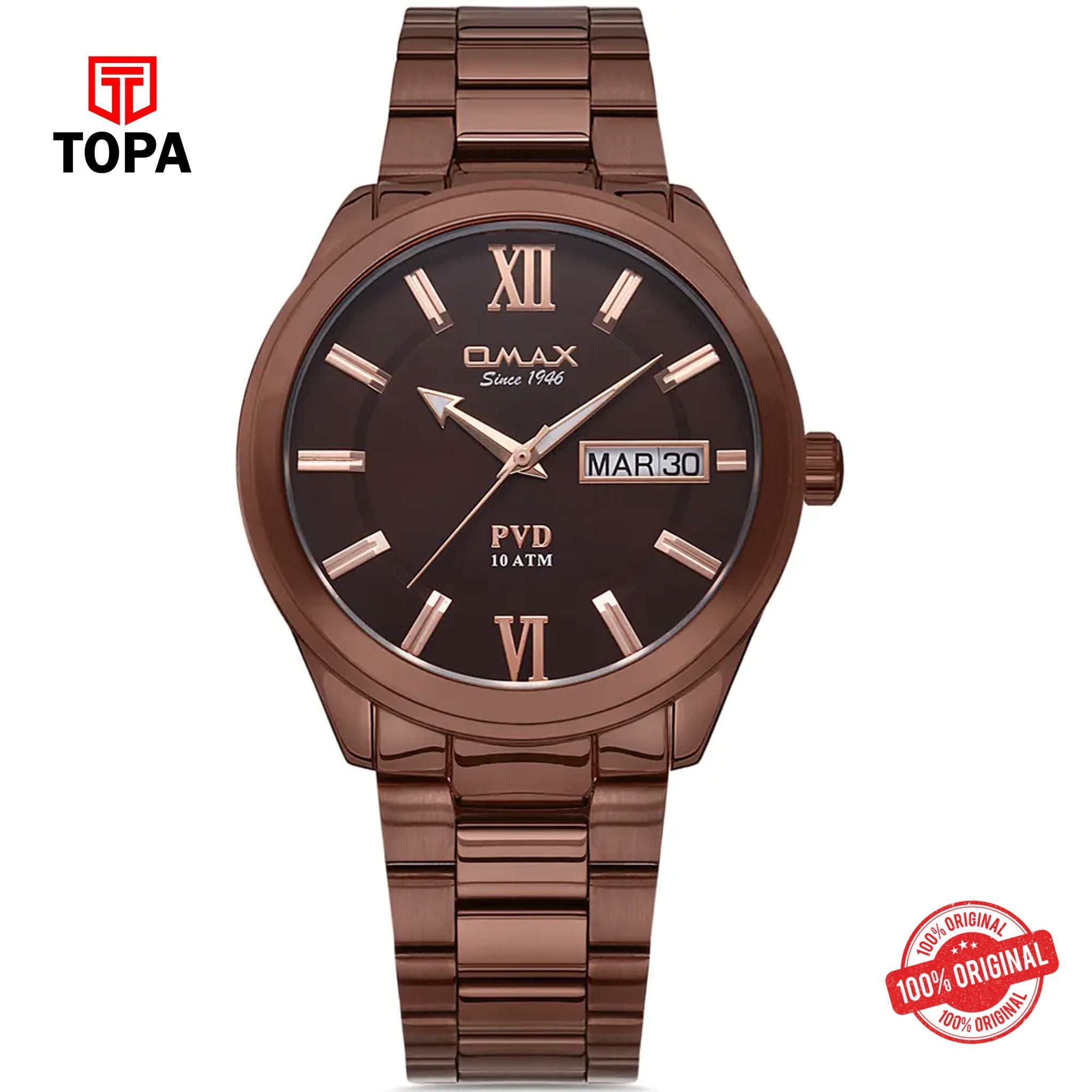 Topa Omax-AS0139500D-Metal-Band-Men-Watch - Product Image 1