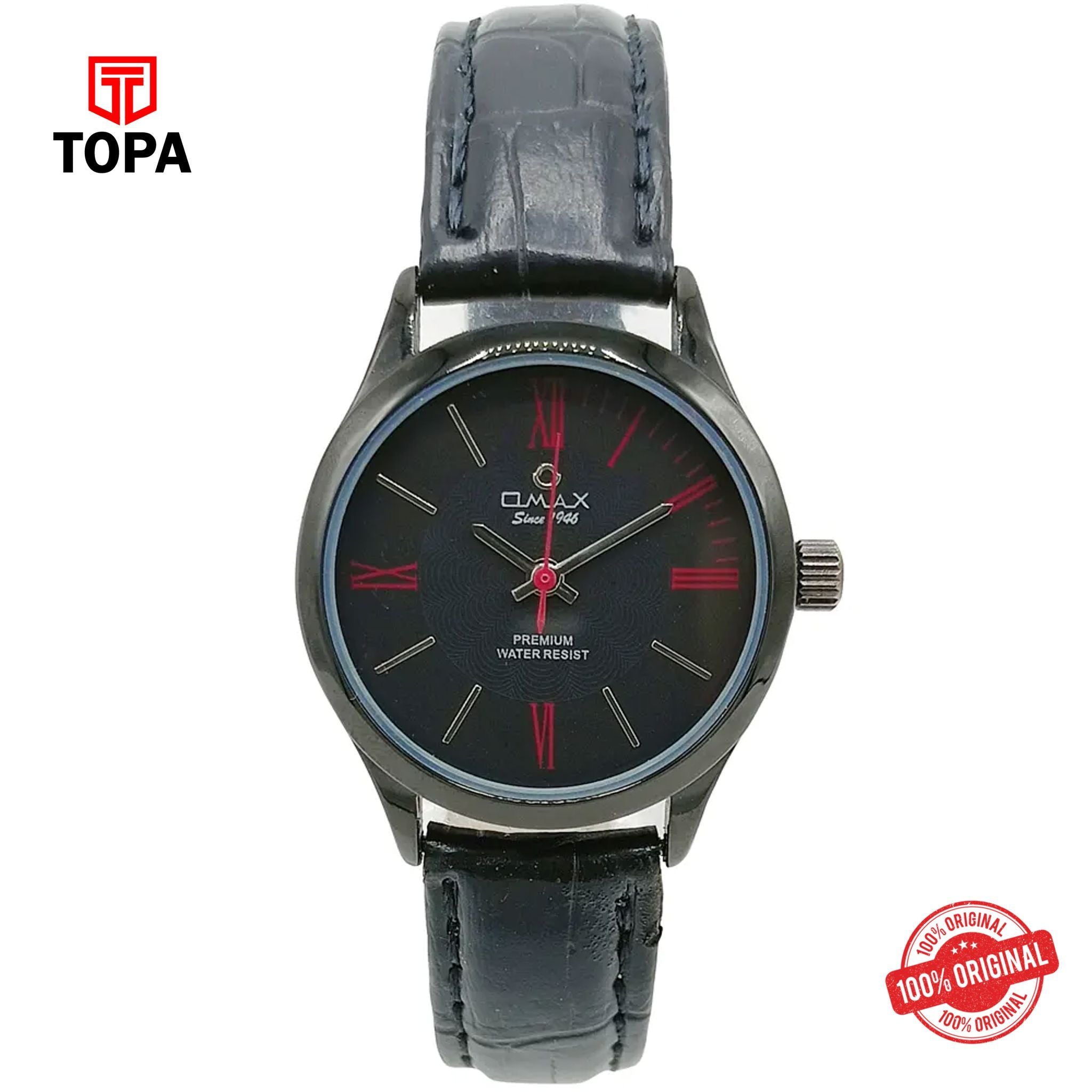 Topa Omax-AS134BB12-Leather-Band-Women-Watch - Product Image 1