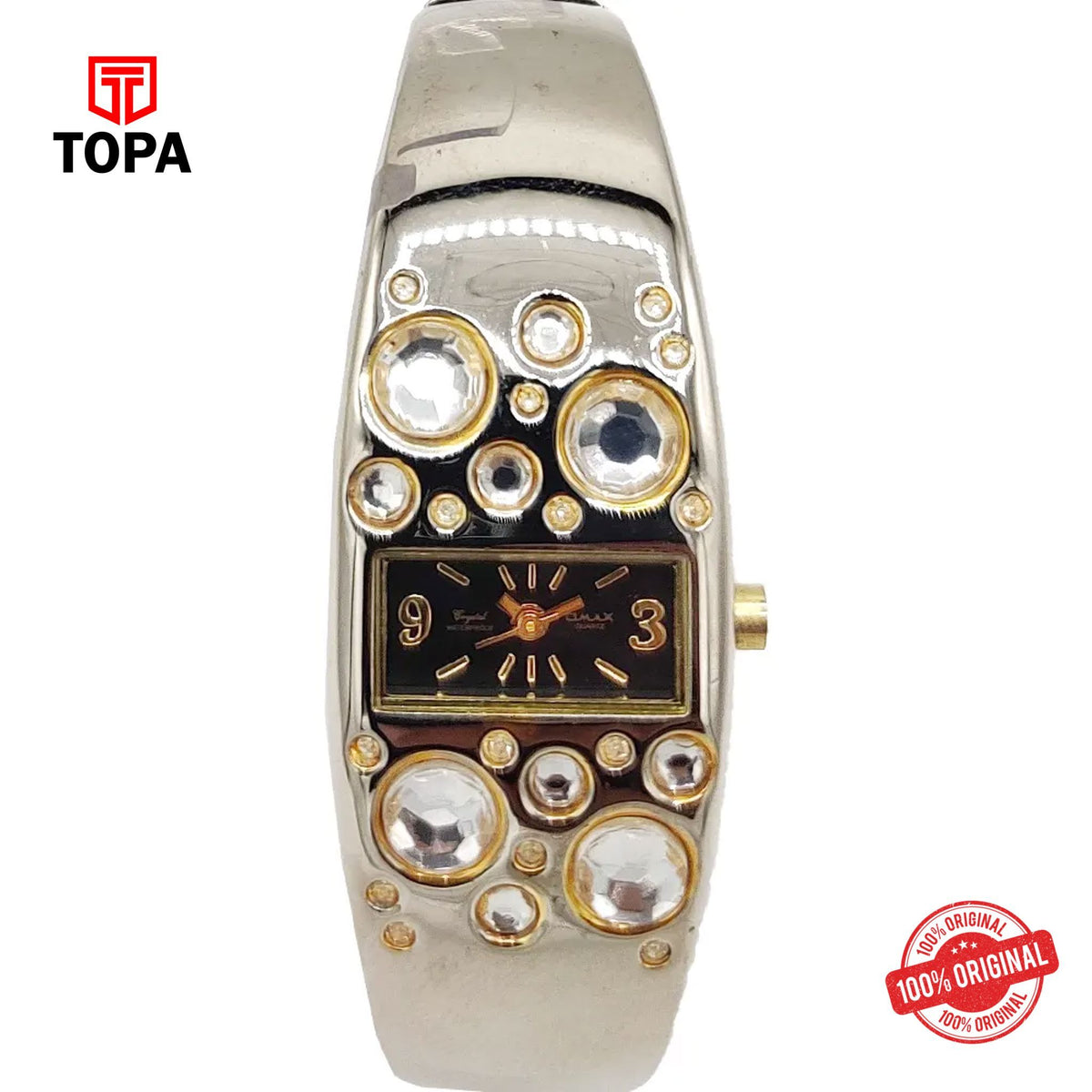 Topa Omax-BAA040-CH-BLK-Bangle-Women-Watch - Product Image 1