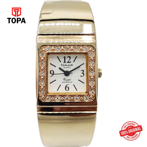 Topa Omax-BAA060-GLD-WHT-Bangle-Women-Watch - Product Image 1