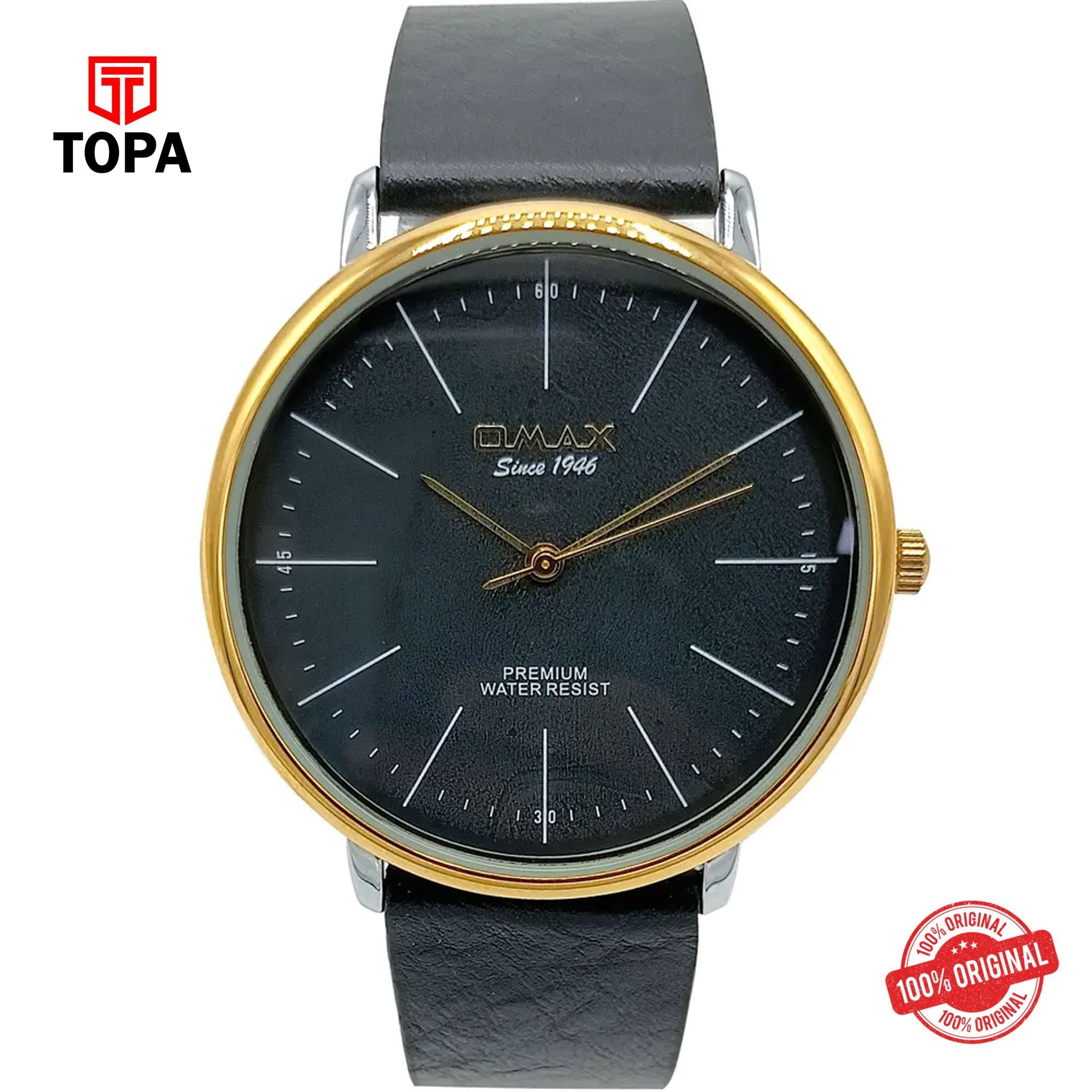 Topa Omax-CC9019NB02-Leather-Band-Men-Watch - Product Image 1