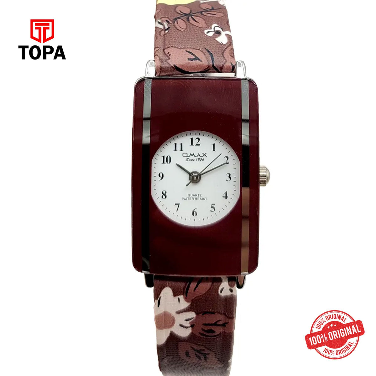 Topa Omax-CE0005IRF3-Leather-Band-Women-Watch - Product Image 1