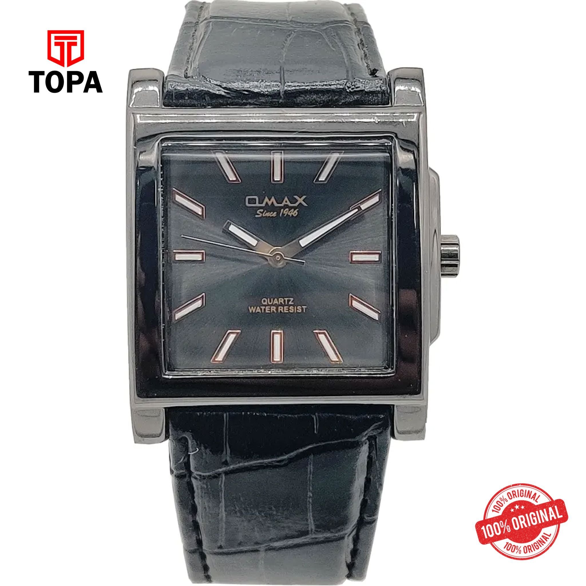Topa Omax-CE0181MB12-Leather-Band-Men-Watch - Product Image 1