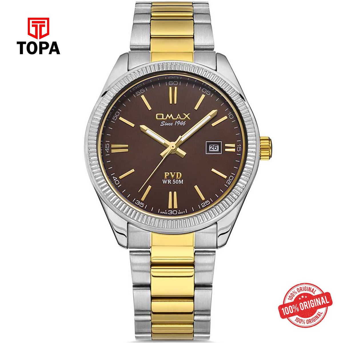 Topa Omax-CFD001N00D-Metal-Band-Men-Watch - Product Image 1