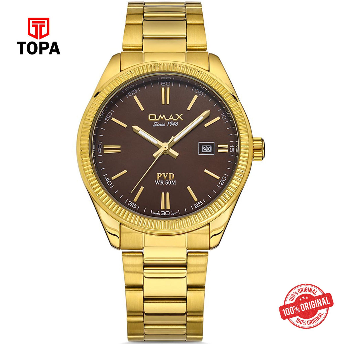 Topa Omax-CFD001Q00D-Metal-Band-Men-Watch - Product Image 1