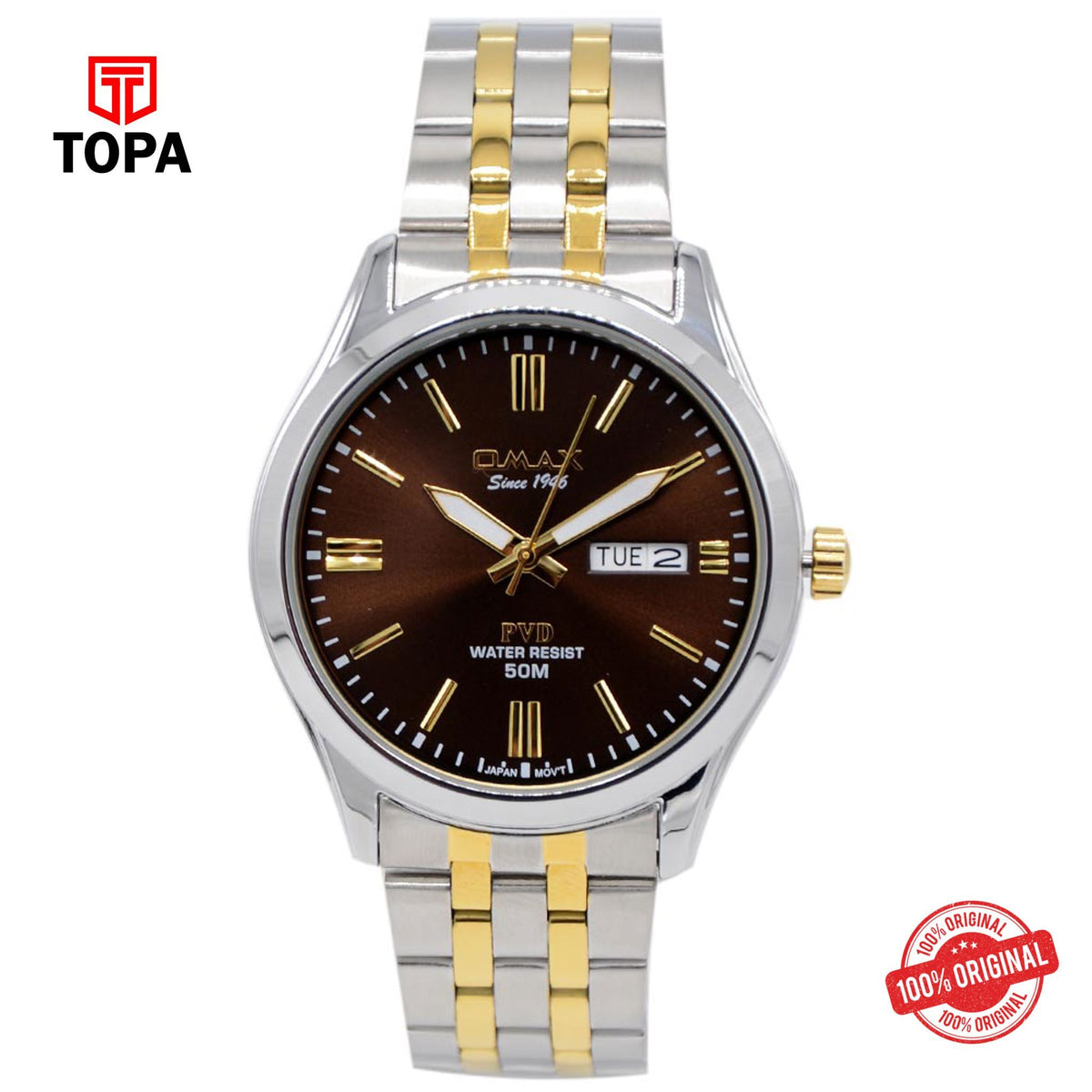 Topa Omax-CFD007N00D-Metal-Band-Men-Watch - Product Image 1