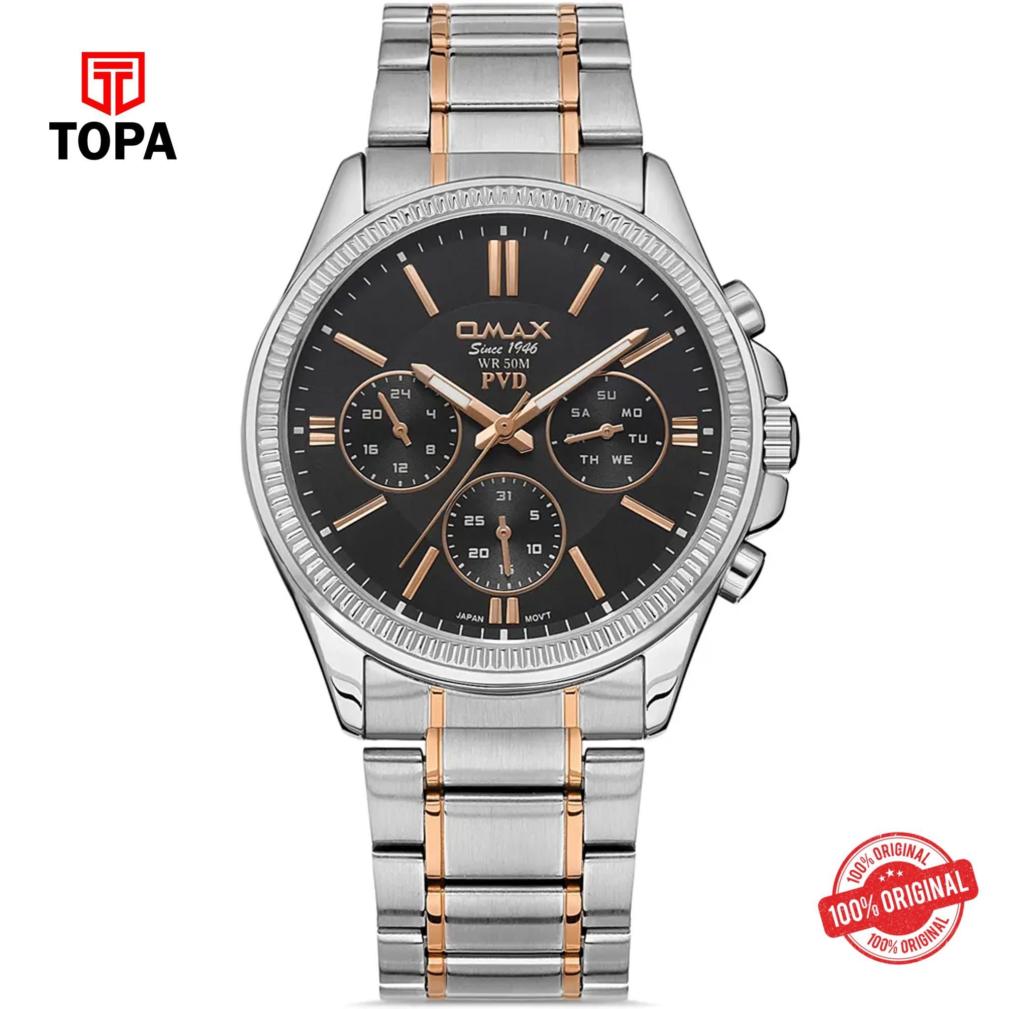 Topa Omax-CFM001N012-Metal-Band-Men-Watch - Product Image 1