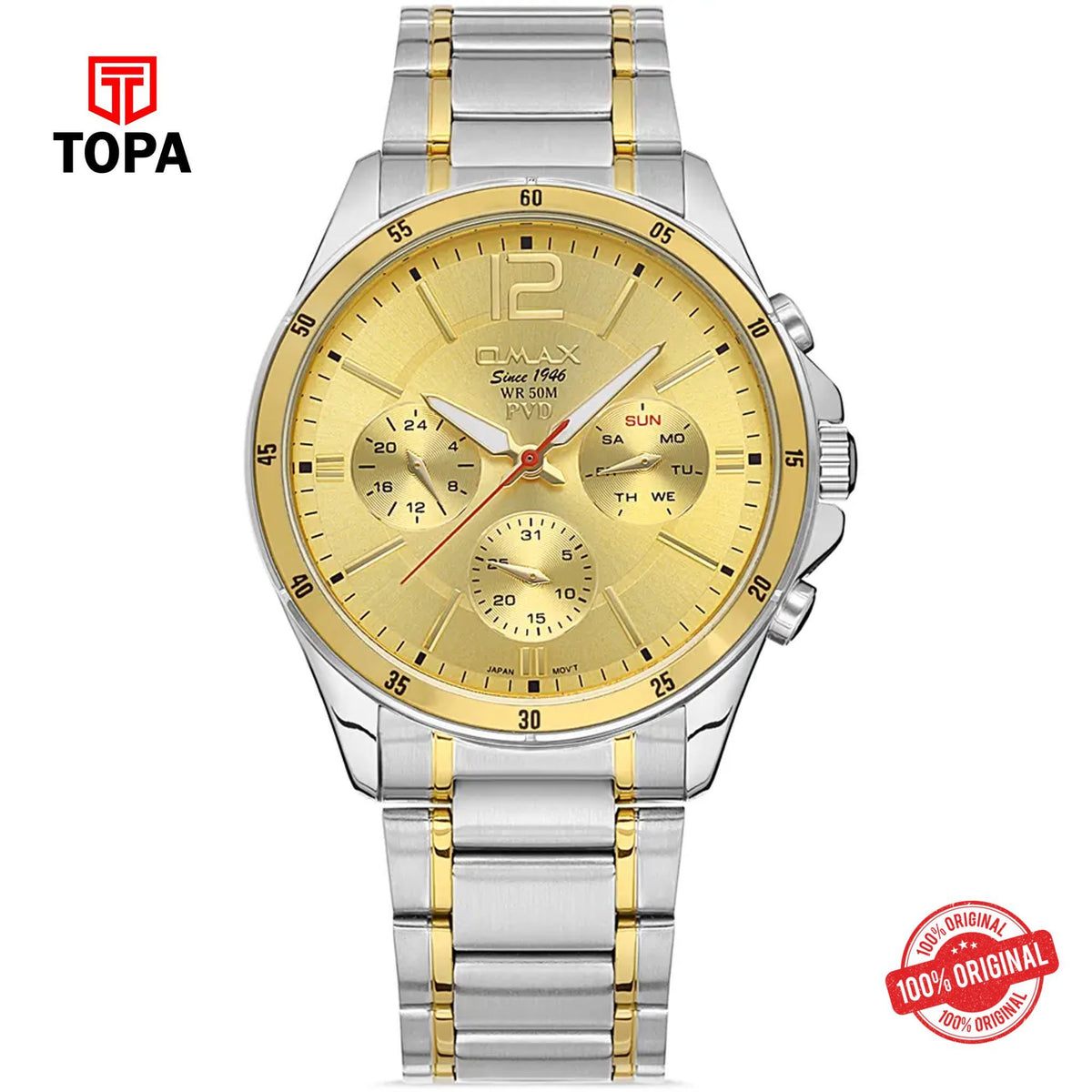 Topa Omax-CFM005N001-Metal-Band-Men-Watch - Product Image 1