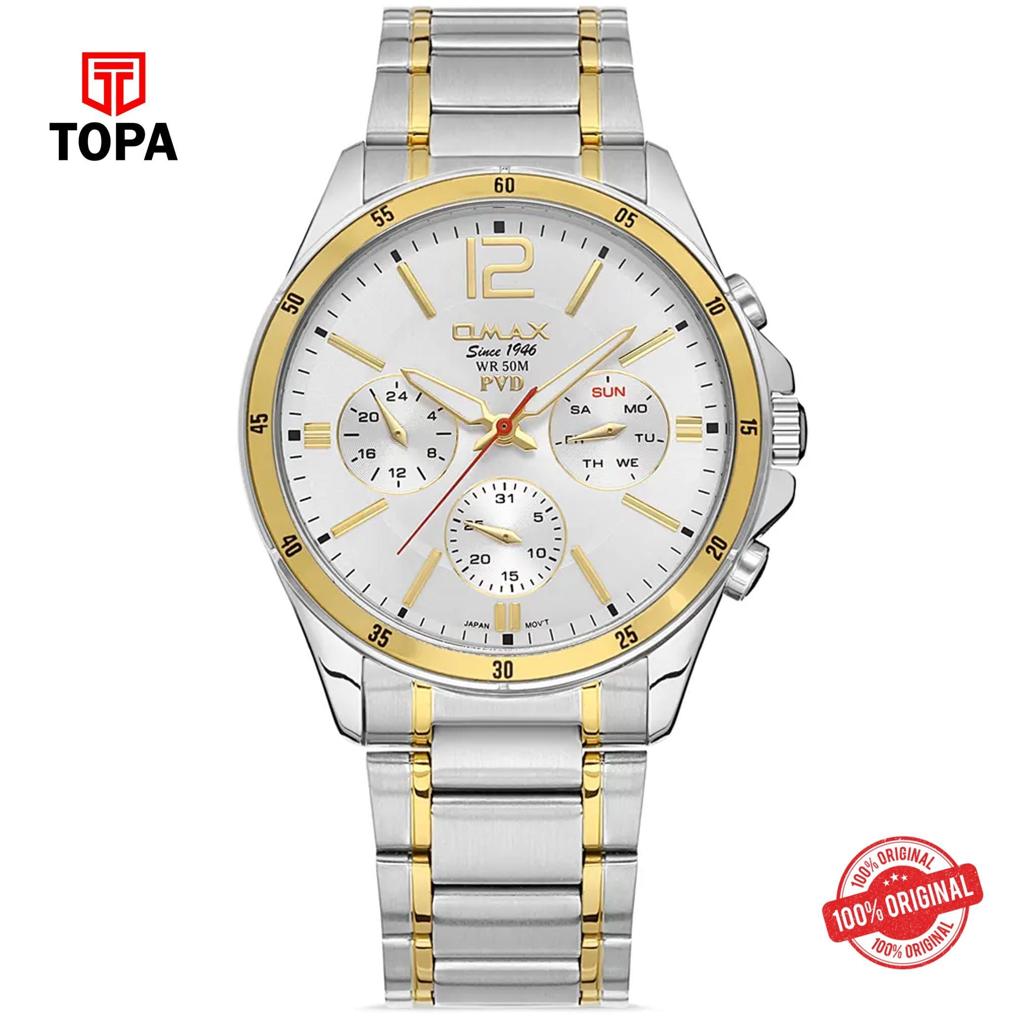 Topa Omax-CFM005N008-Metal-Band-Men-Watch - Product Image 1