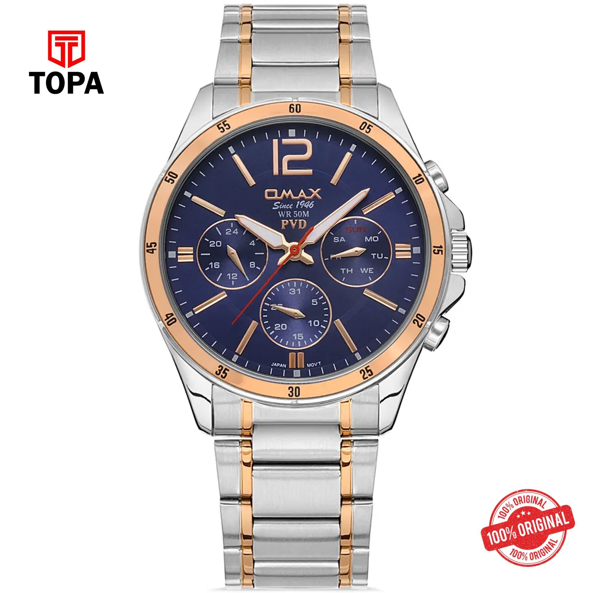 Topa Omax-CFM005N024-Metal-Band-Men-Watch - Product Image 1