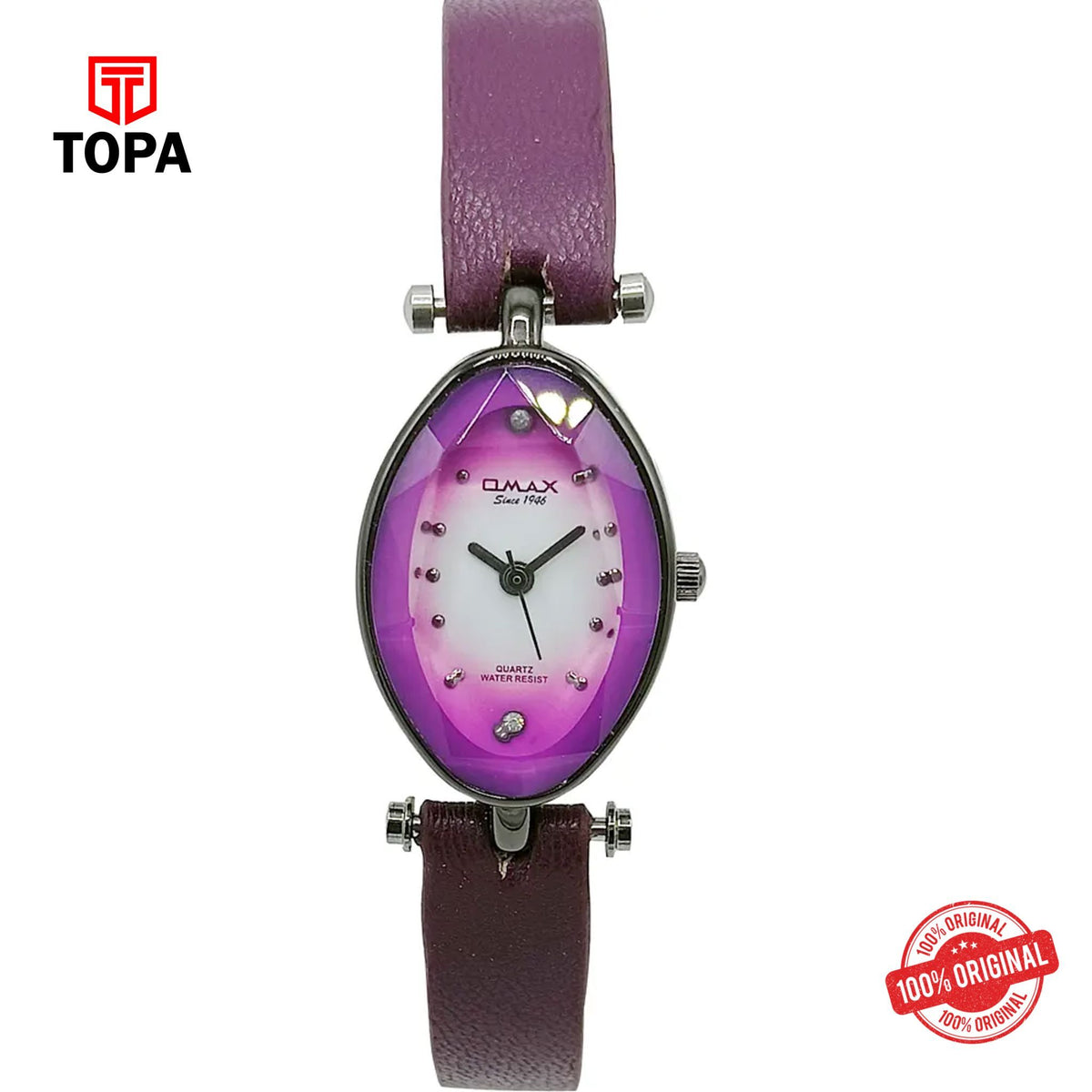 Topa Omax-CT7774MC0C-Leather-Band-Women-Watch - Product Image 1