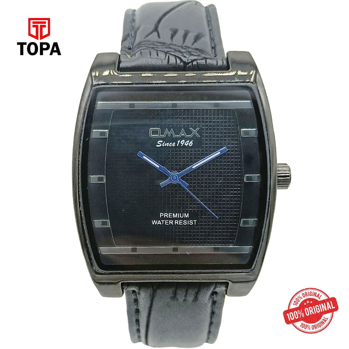 Topa Omax-D006M22B-Leather-Band-Men-Watch - Product Image 1